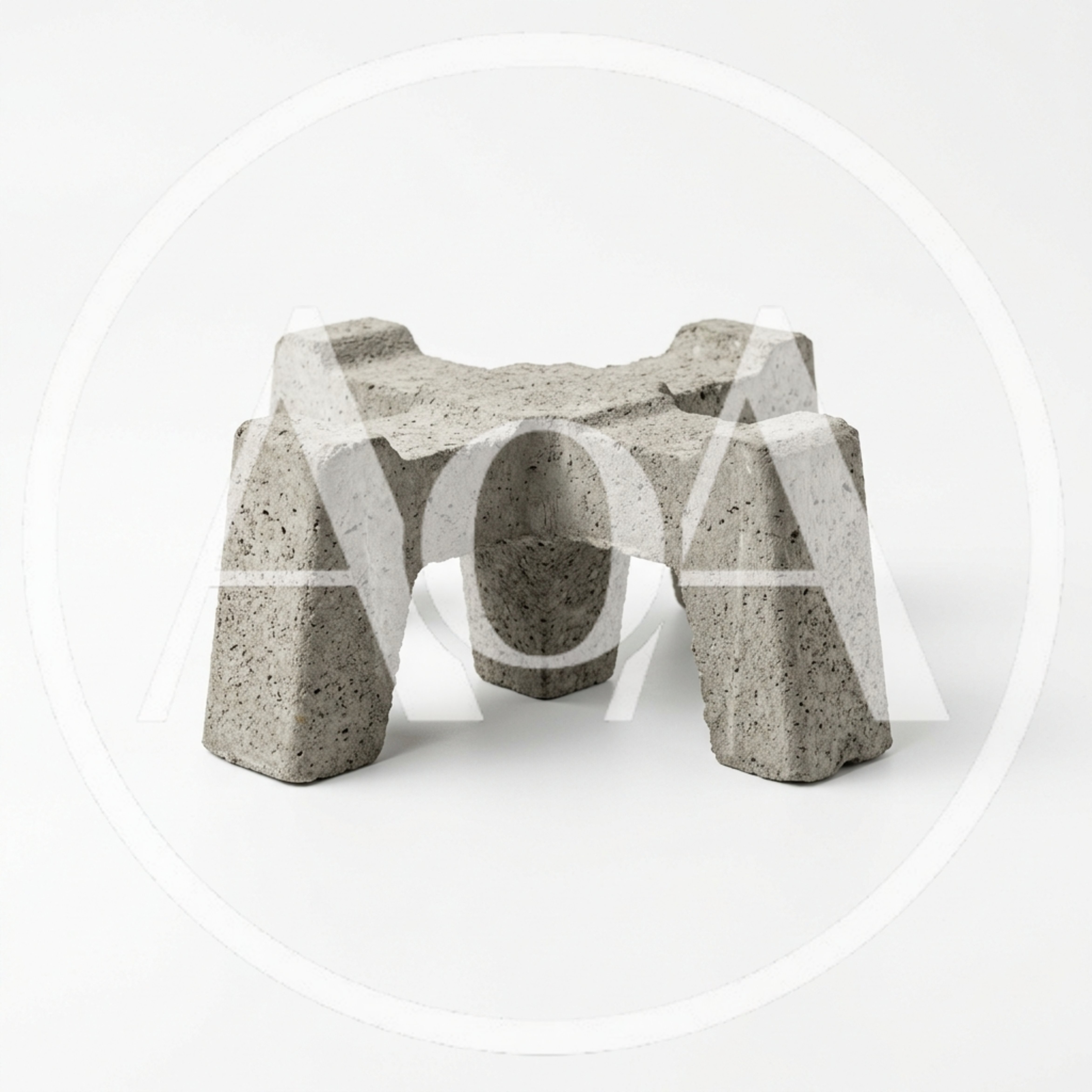 Concrete Rebar Chair Spacer On White Background