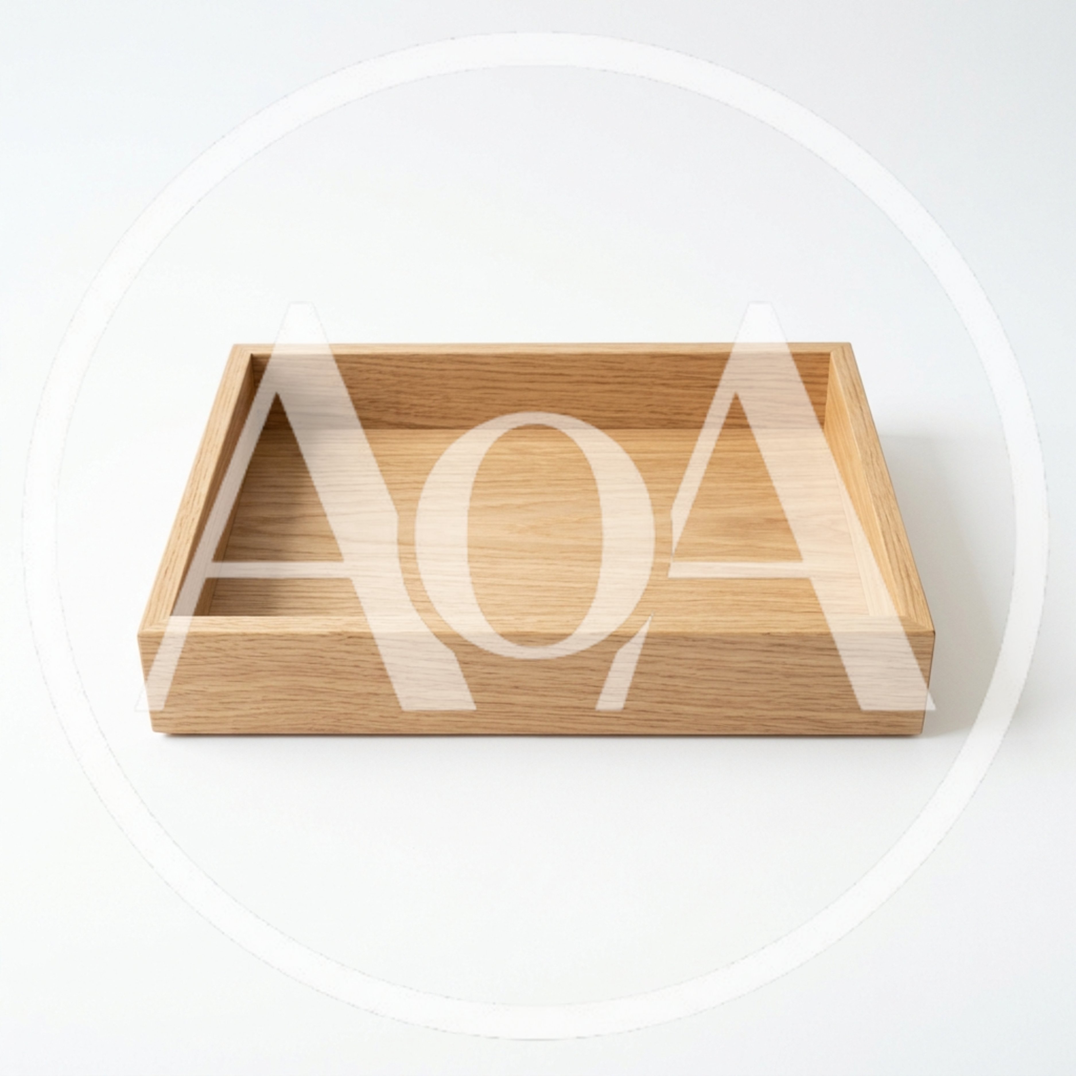 Empty Rectangular Wooden Serving Tray