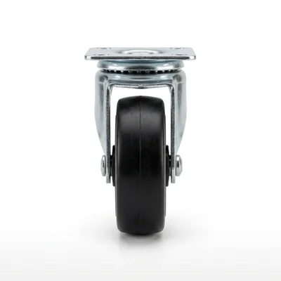 Industrial Swivel Caster Wheel With Black Rubber Tire