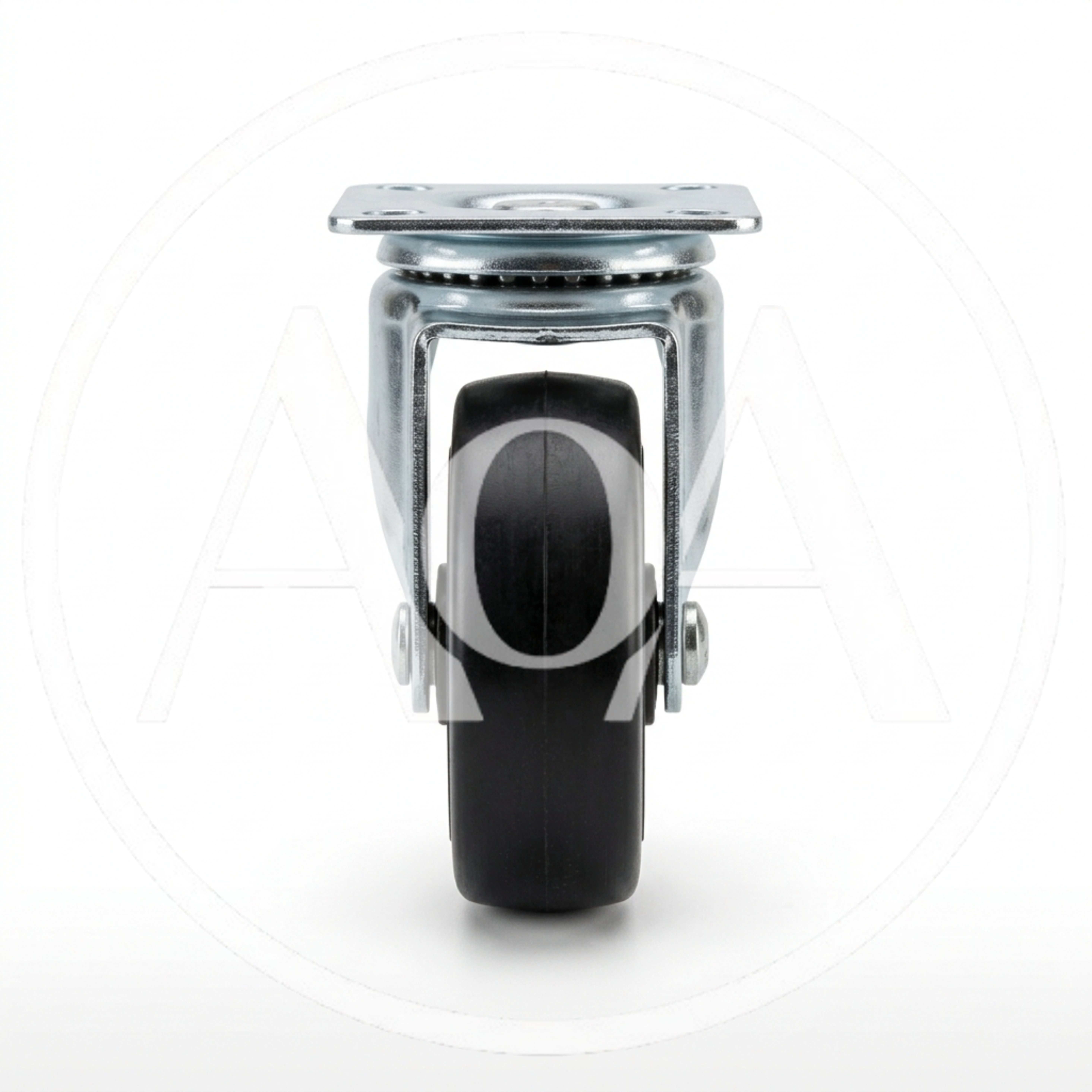 Industrial Swivel Caster Wheel With Black Rubber Tire