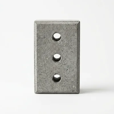 Concrete Block With Three Circular Holes