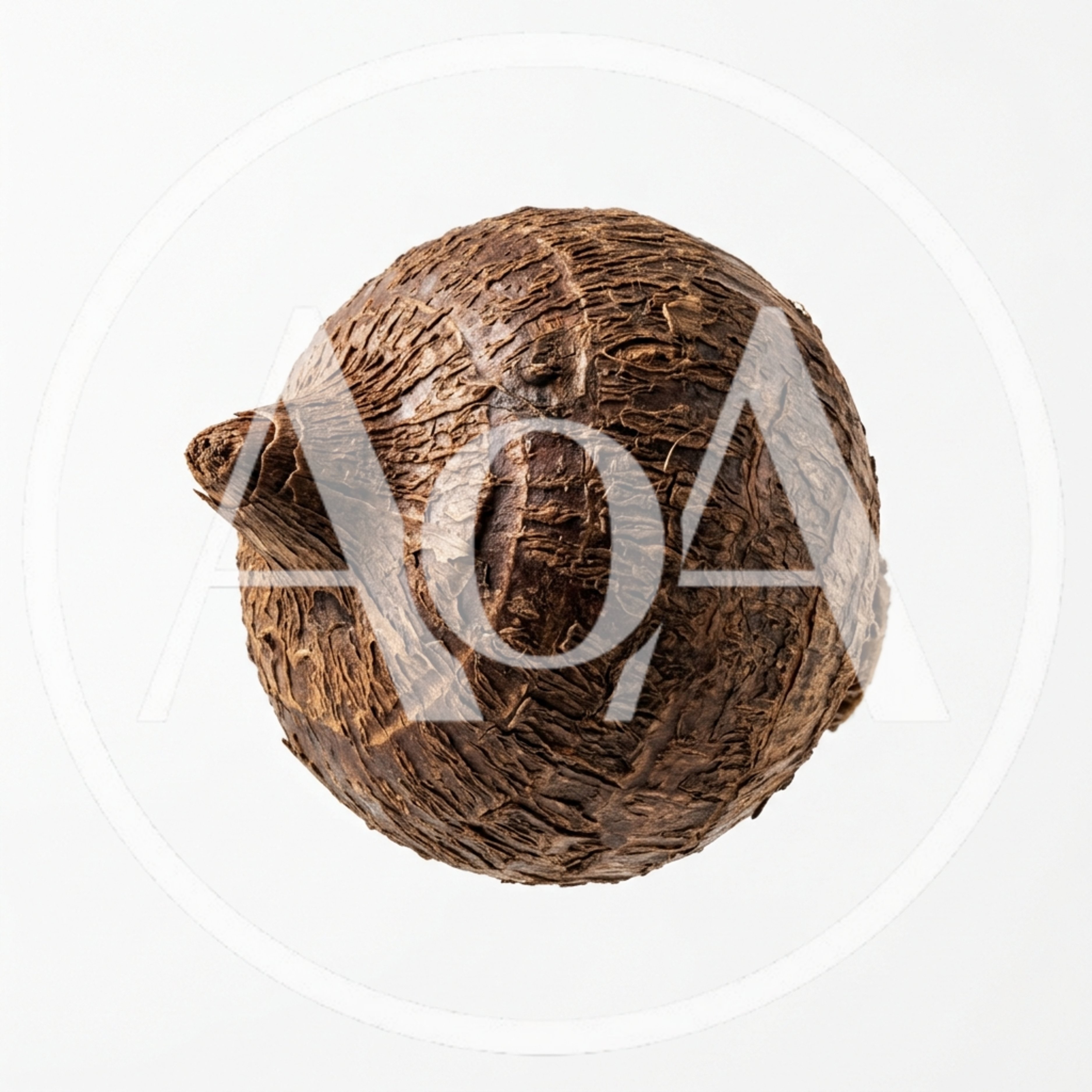 Single Whole Taro Root Isolated On White Background