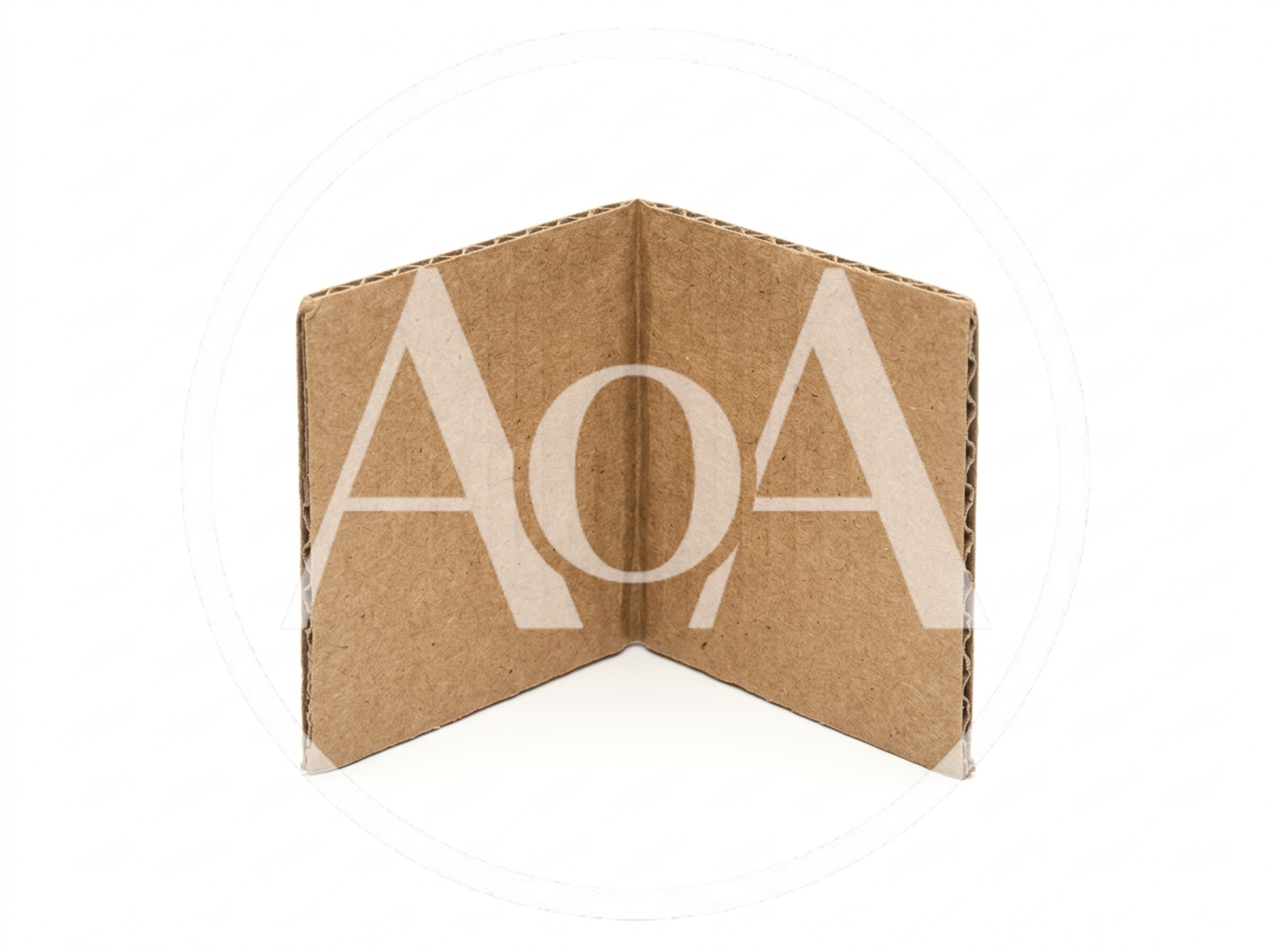 Folded Piece Of Corrugated Cardboard