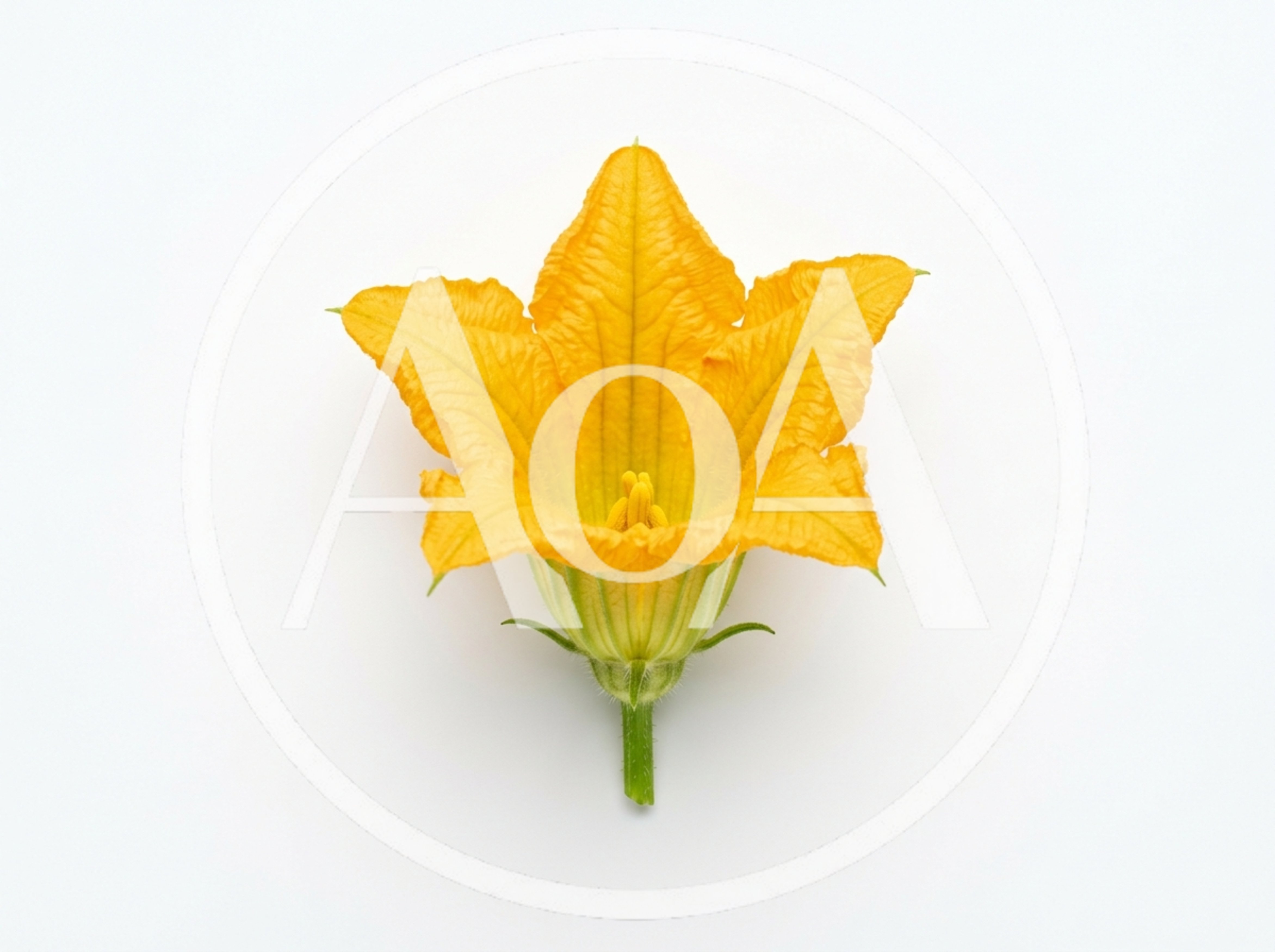 Single Yellow Squash Blossom Flower