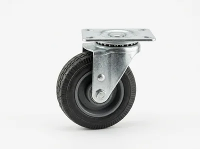 Industrial Swivel Caster Wheel on White Background