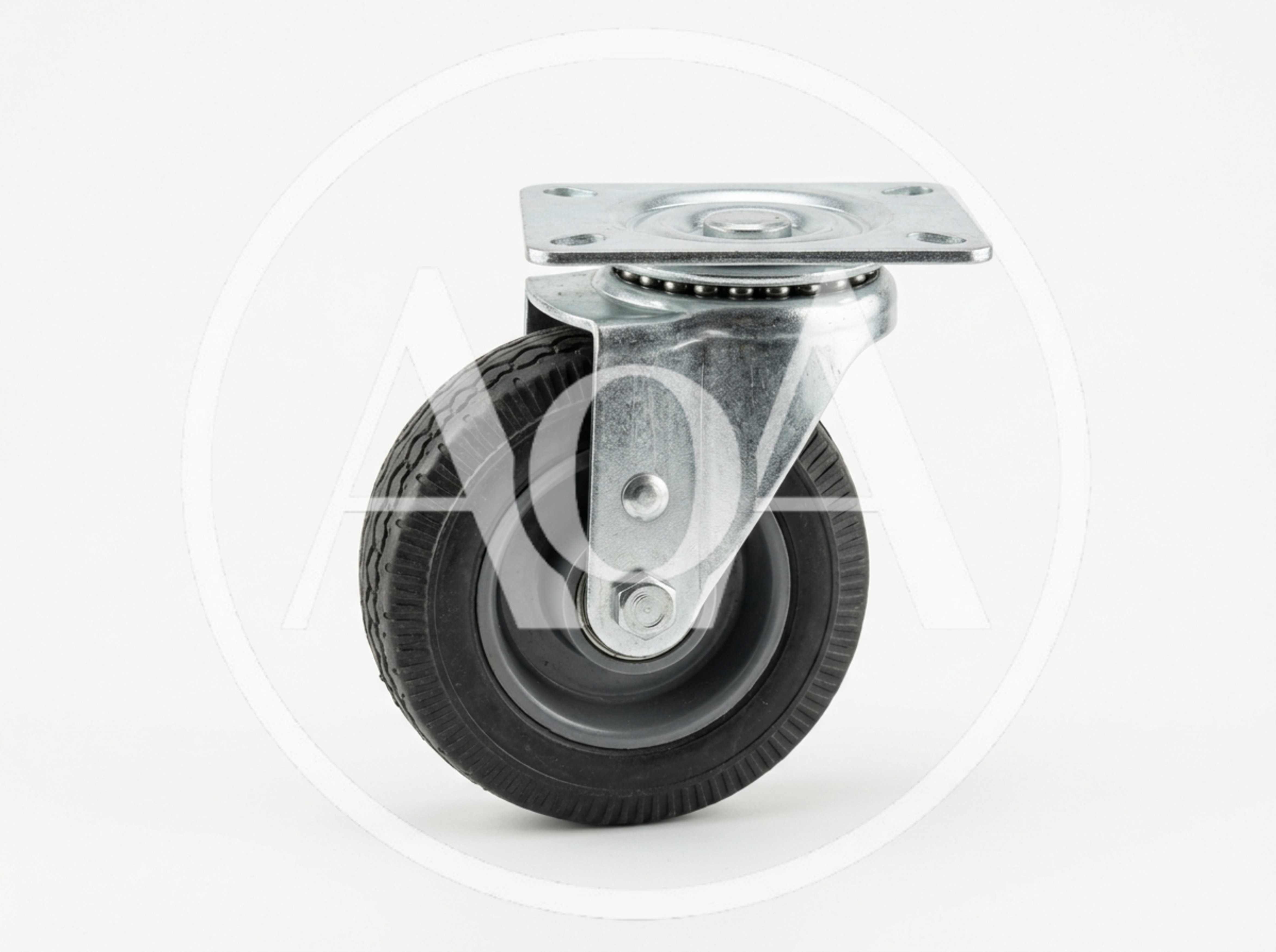 Industrial Swivel Caster Wheel on White Background