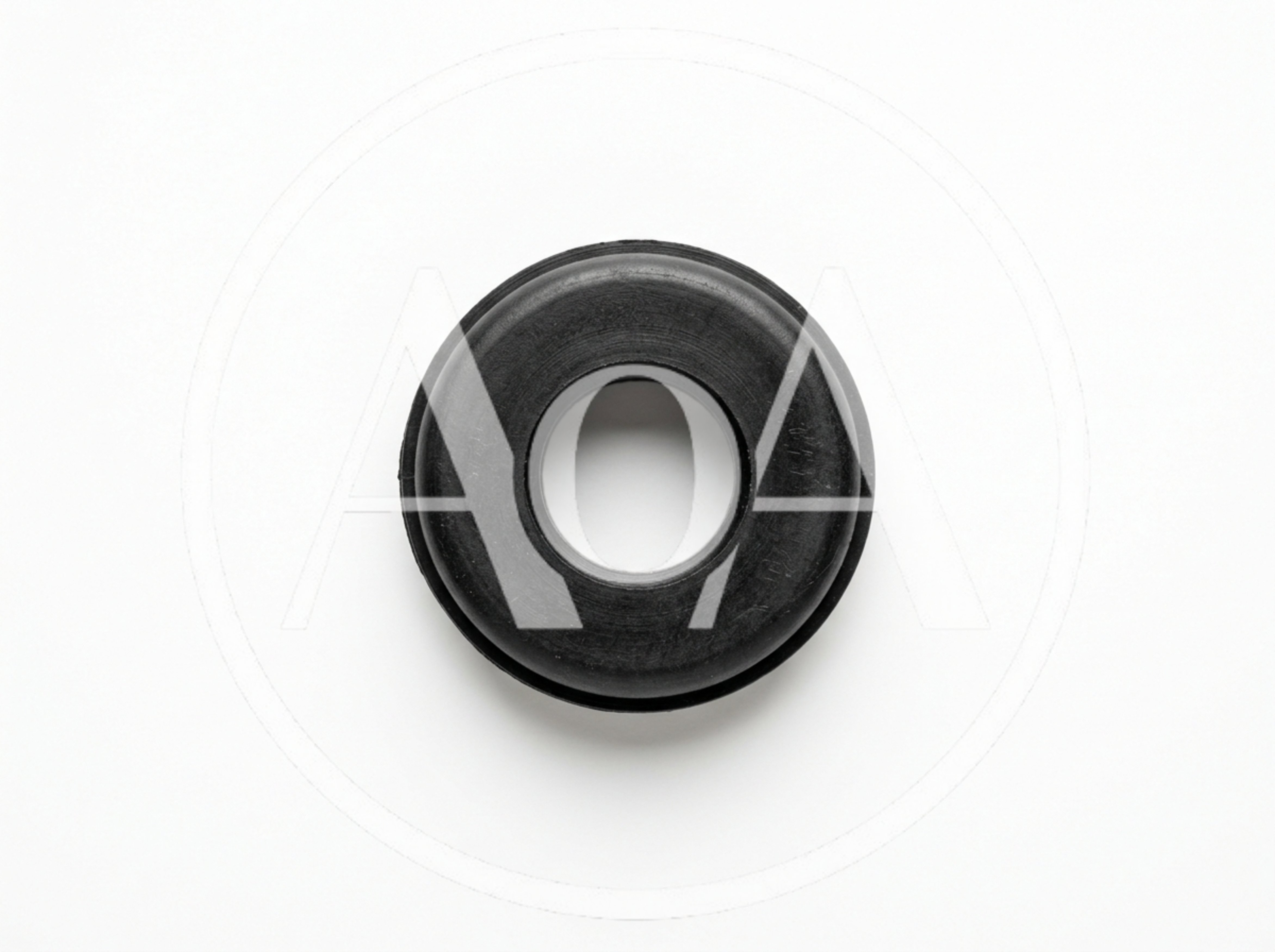 Black Rubber Grommet Isolated On White Background