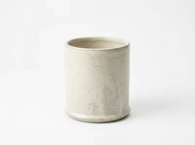 Handmade Ceramic Cup On White Background