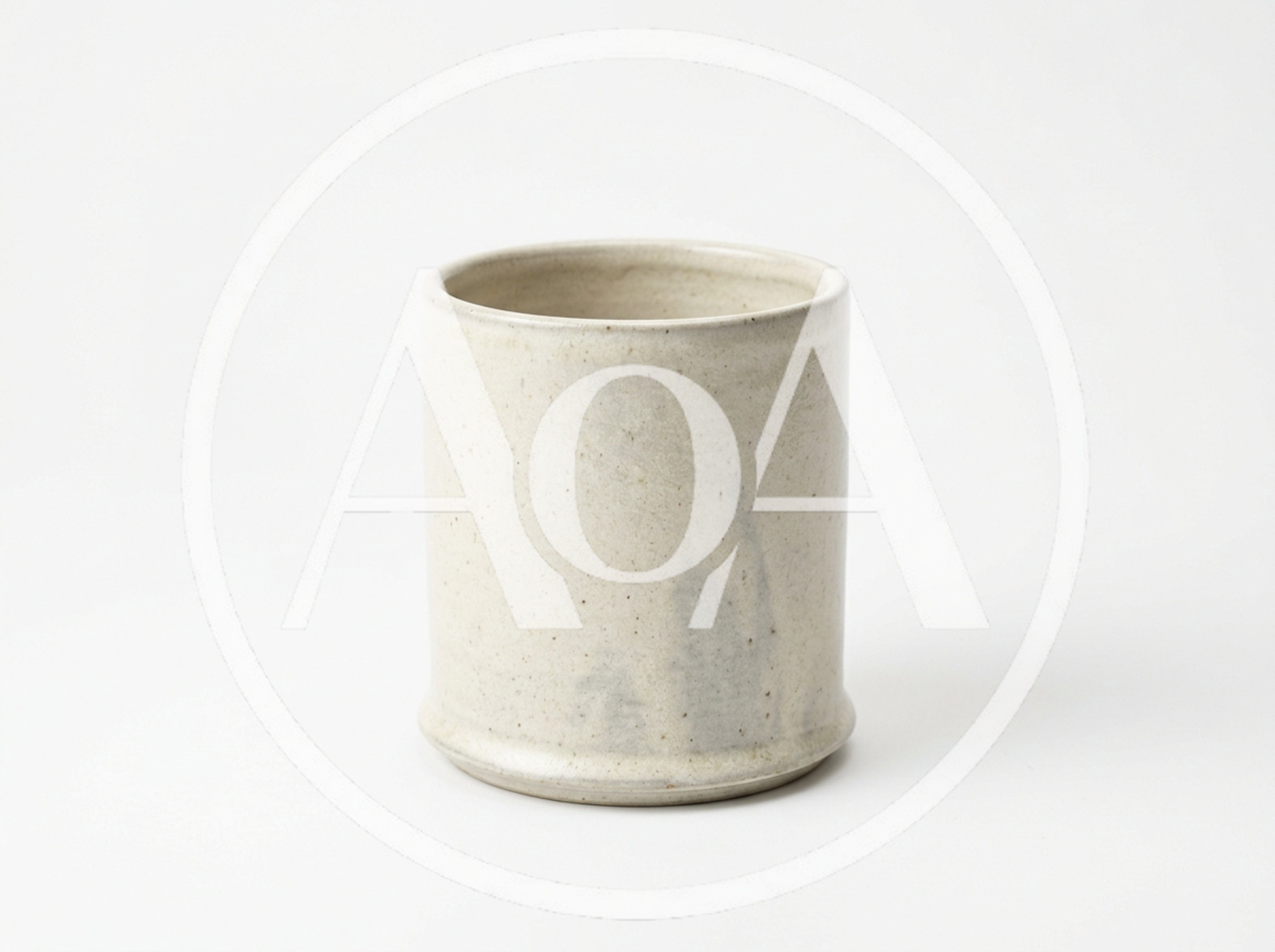 Handmade Ceramic Cup On White Background