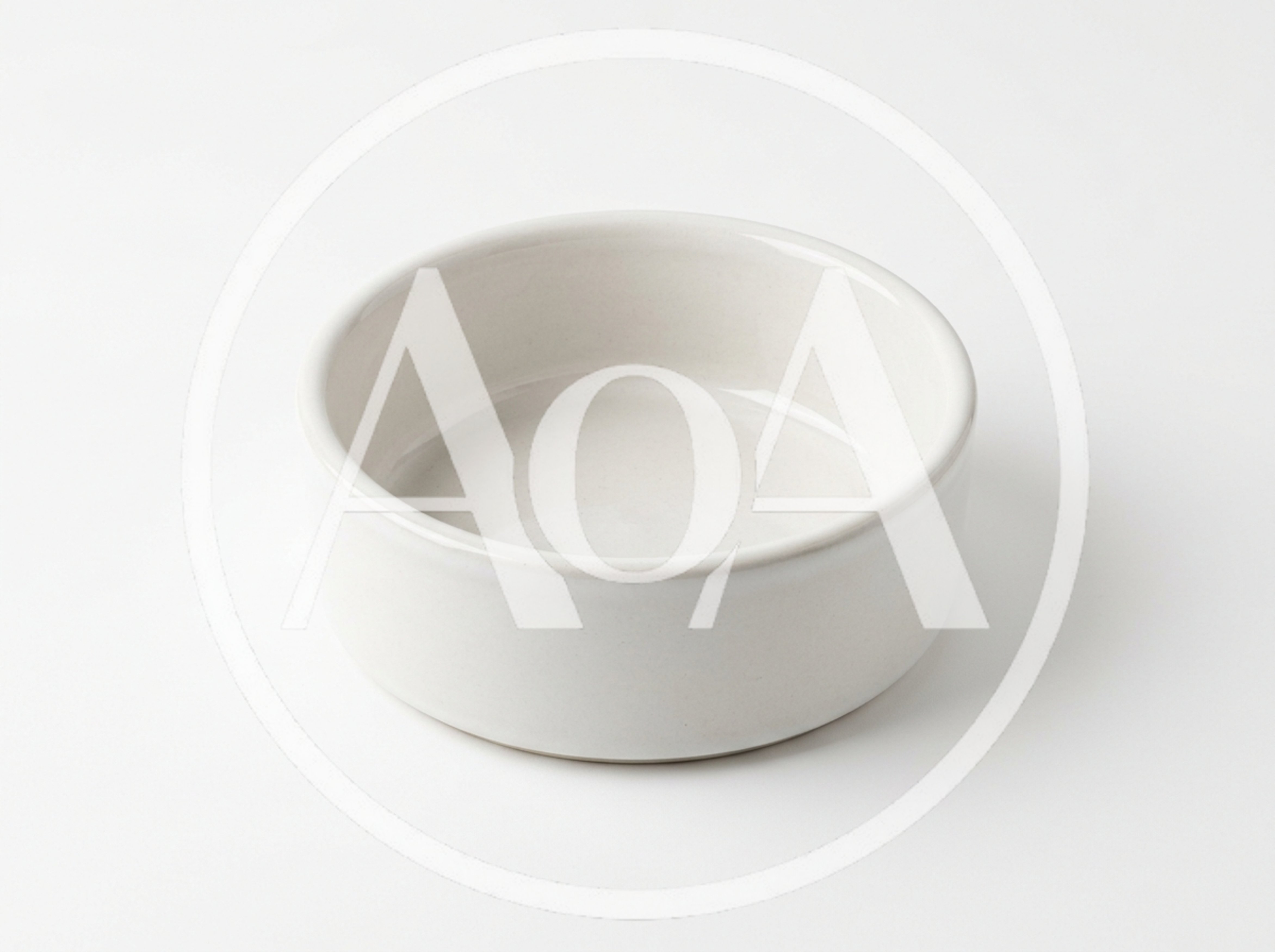 Empty White Ceramic Bowl On White Background