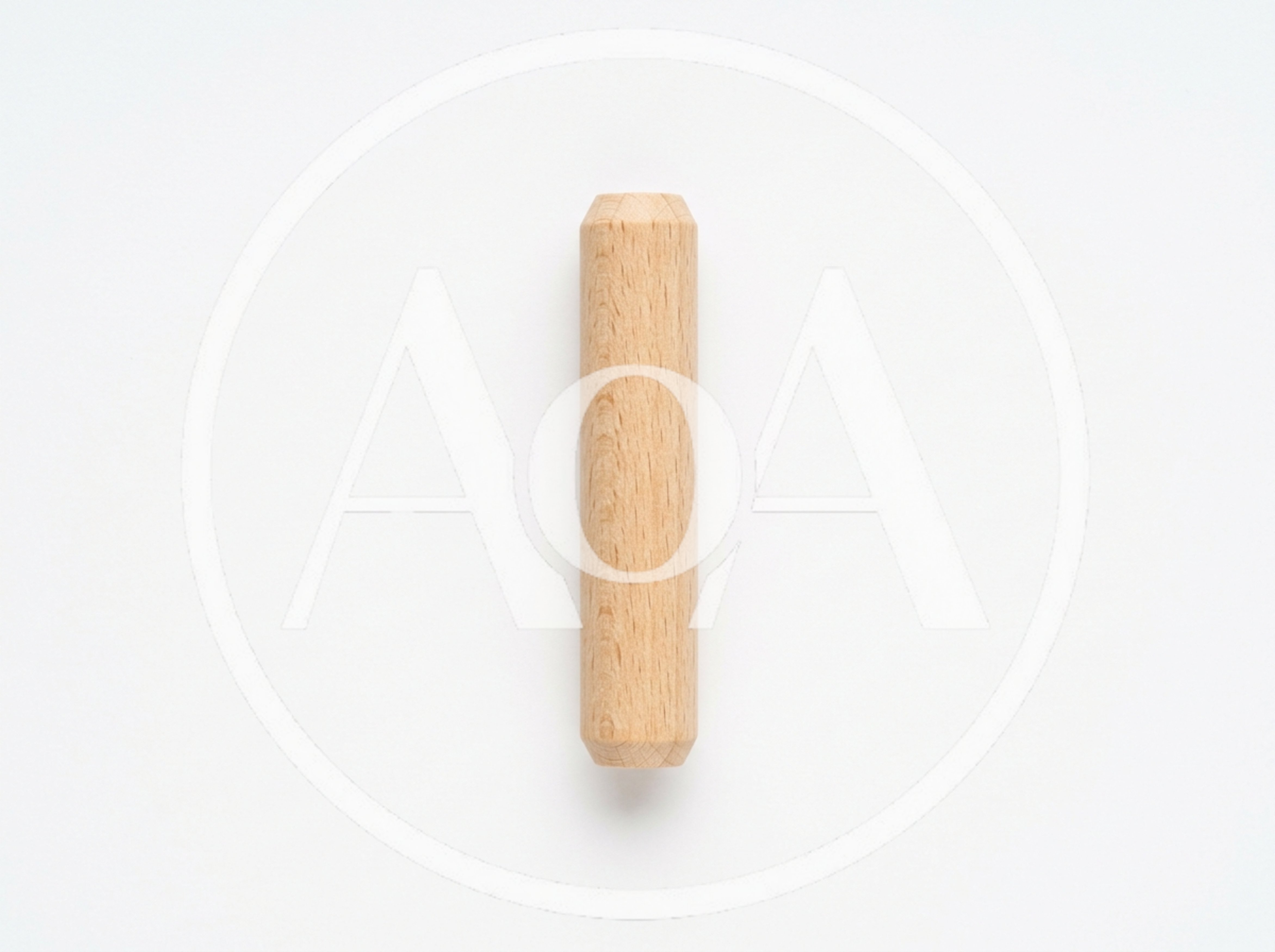 Wooden Dowel Pin Isolated On White Background