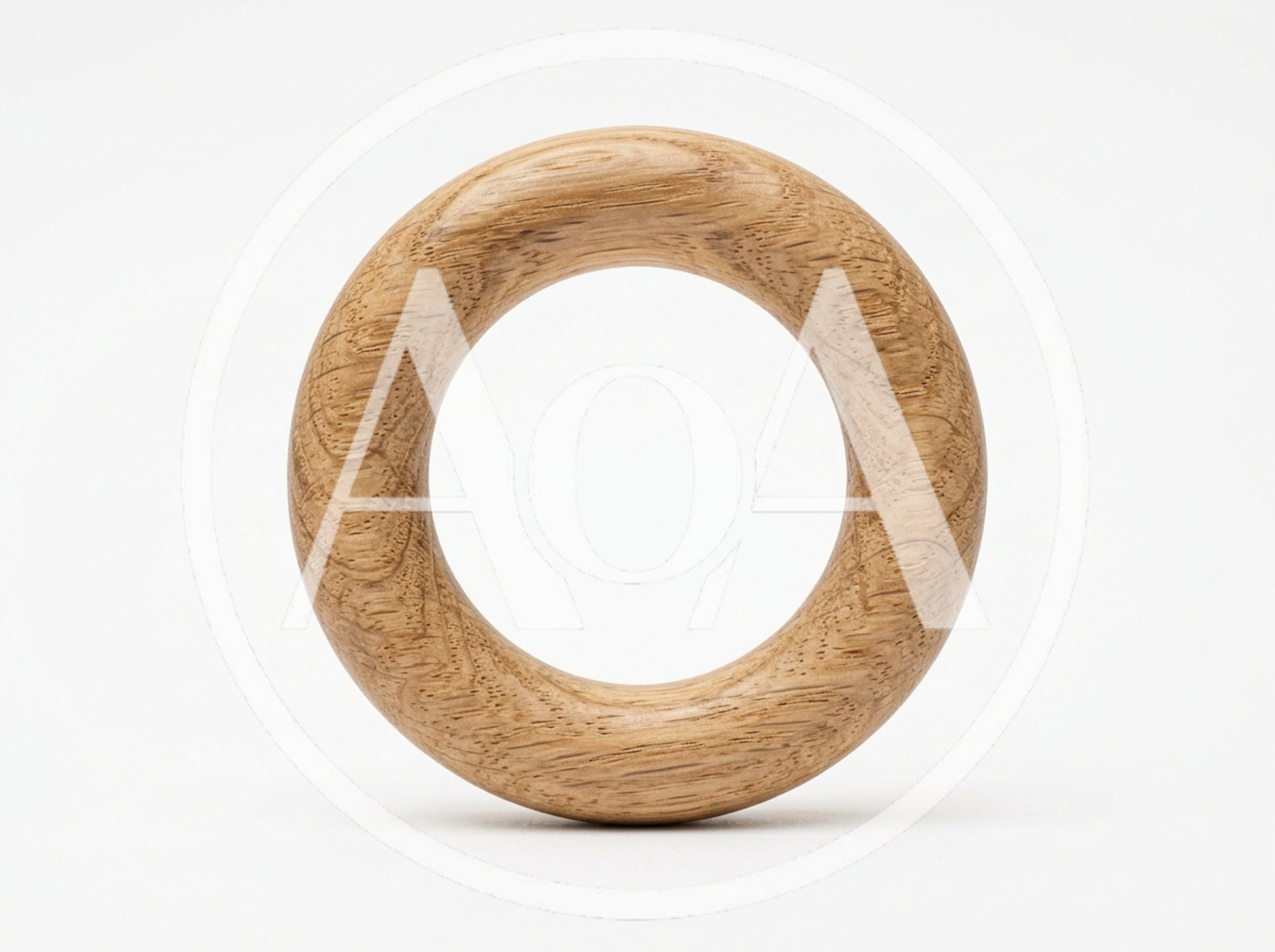 Wooden Ring Isolated On White Background