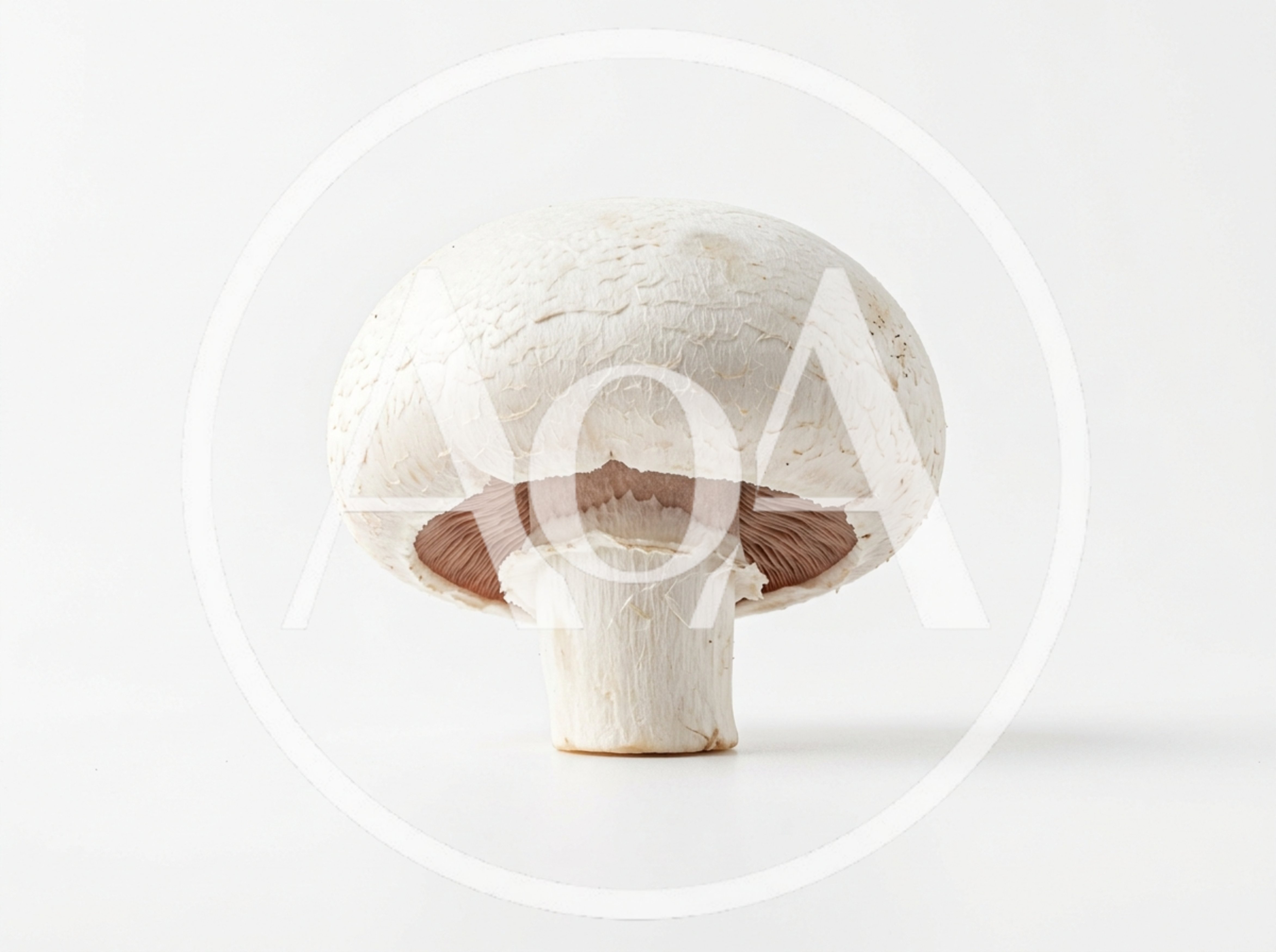 Single Fresh White Button Mushroom