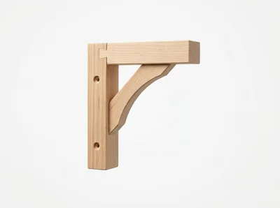 Wooden Shelf Bracket With Dovetail Joint