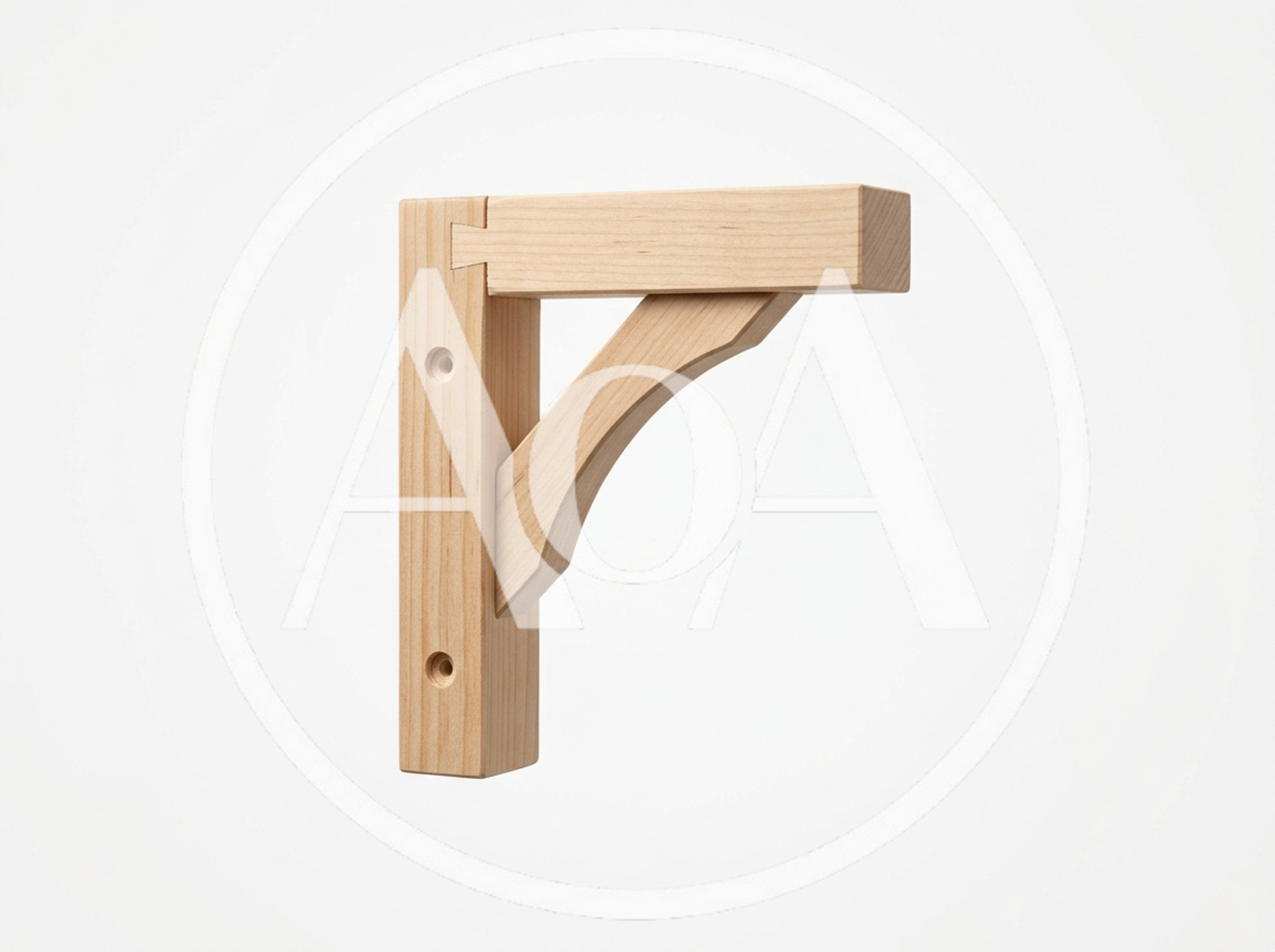Wooden Shelf Bracket With Dovetail Joint