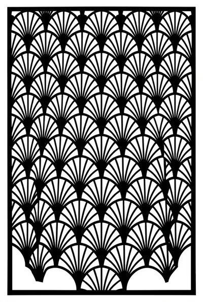 Art Deco Fan Pattern Decorative Laser Cut Panel