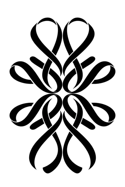 Symmetrical Black Tribal Knot Design