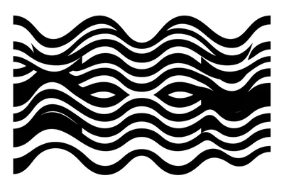 Abstract Black And White Wavy Line Pattern