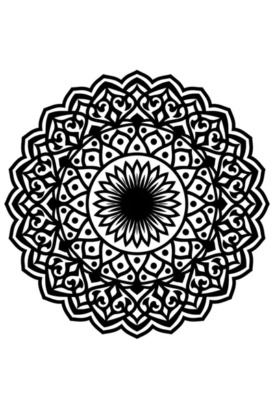 Black And White Circular Mandala Pattern Design