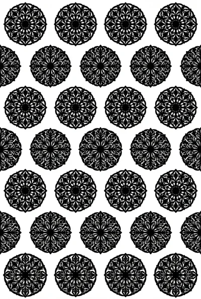 Black And White Ornamental Mandala Pattern Background