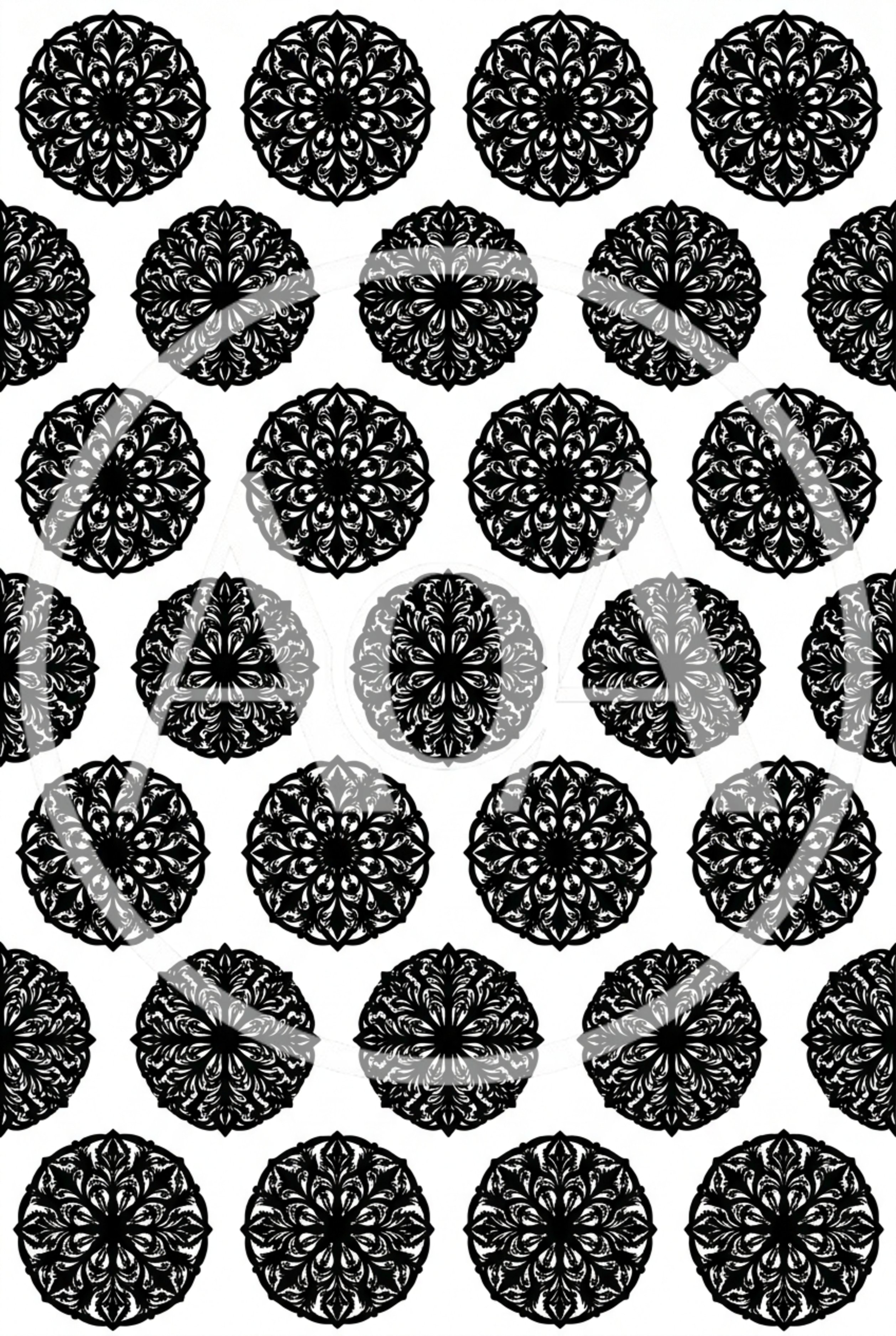 Black And White Ornamental Mandala Pattern Background