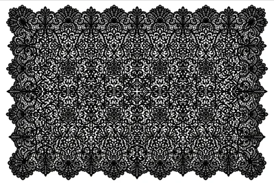 Intricate Black Lace Fabric Pattern Background