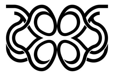 Symmetrical Abstract Black Line Art Graphic Design