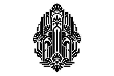 Art Deco Geometric Ornamental Motif