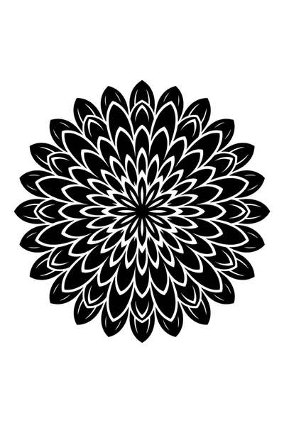 Black And White Floral Mandala Pattern Design