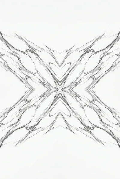 Symmetrical White Marble Texture With Grey Veining