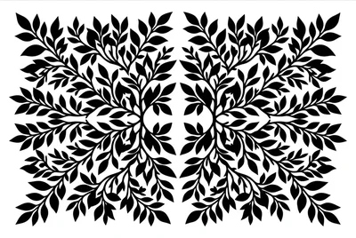 Symmetrical Floral Leaf Pattern Design