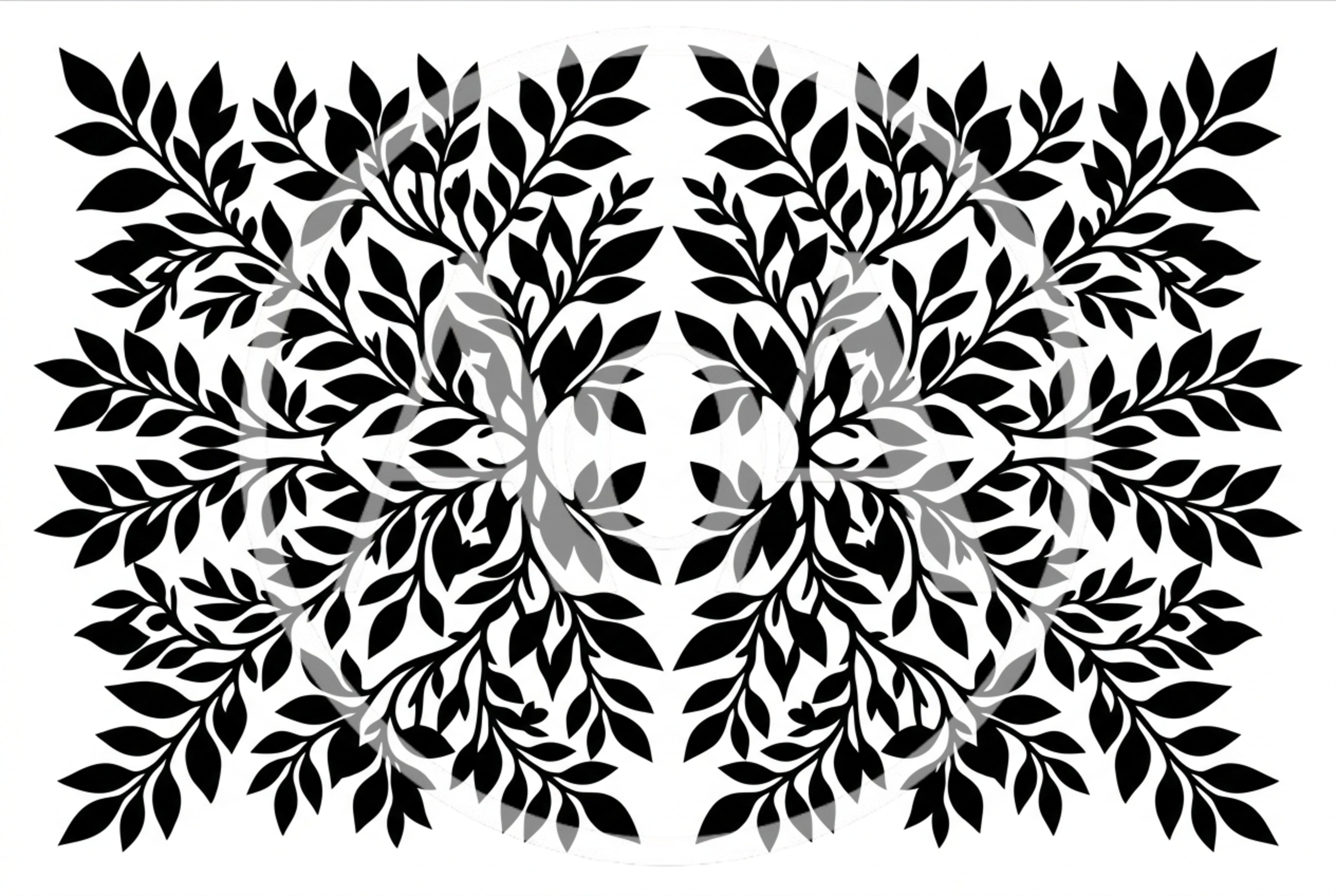 Symmetrical Floral Leaf Pattern Design