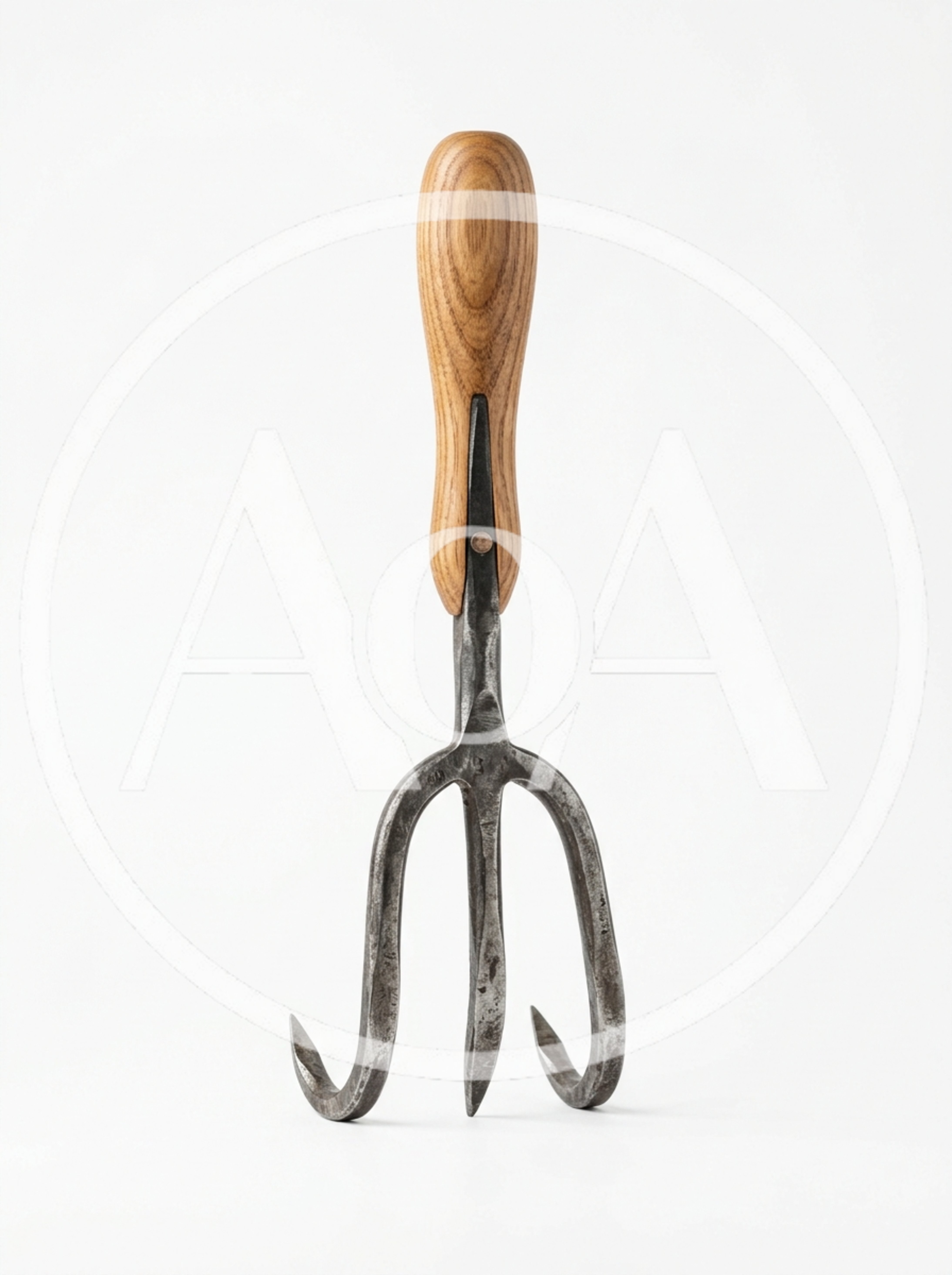 Handheld Garden Cultivator Tool With Wooden Handle