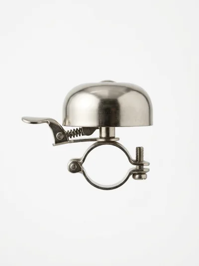 Silver Bicycle Bell Isolated On White Background