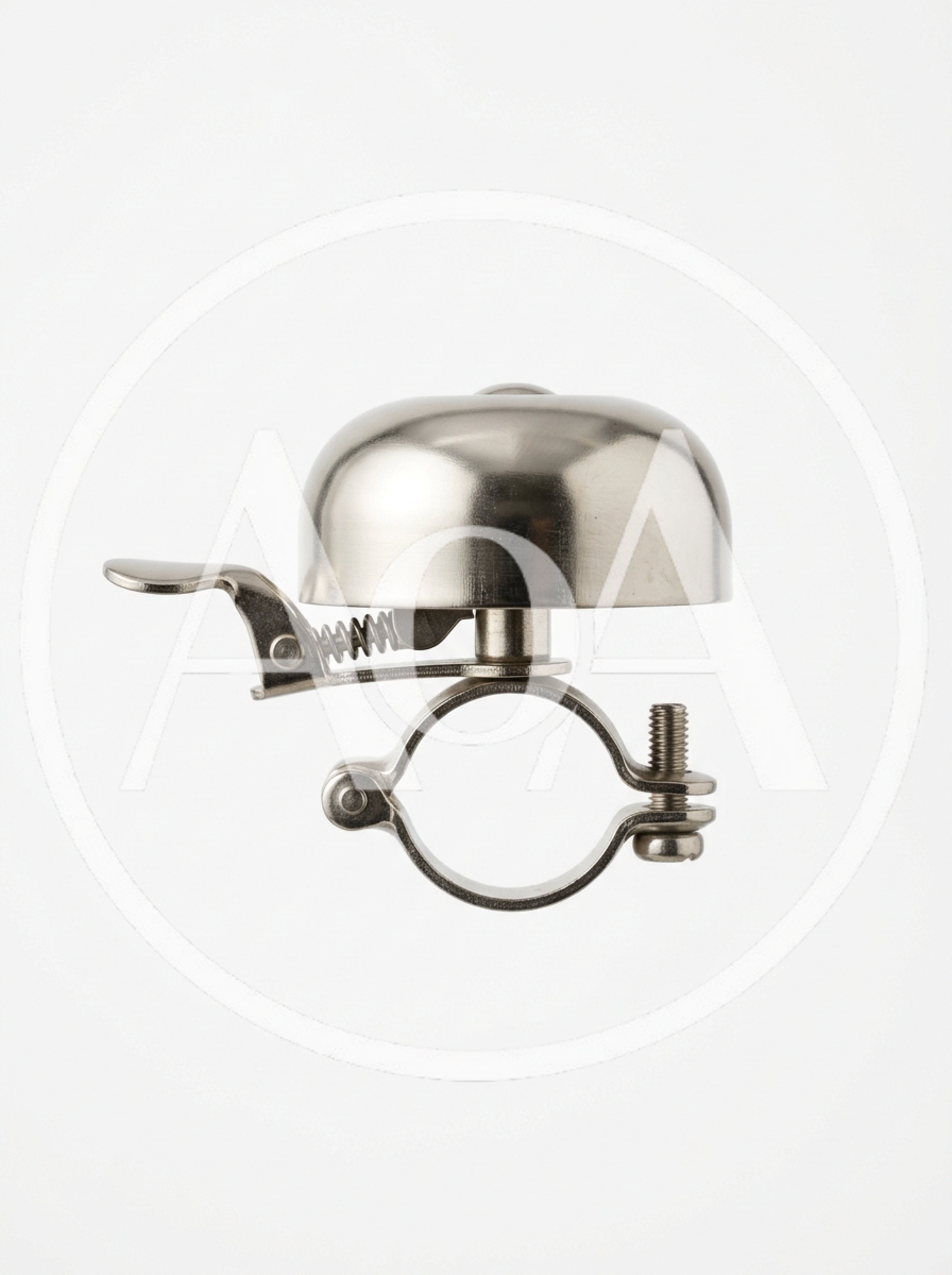 Silver Bicycle Bell Isolated On White Background