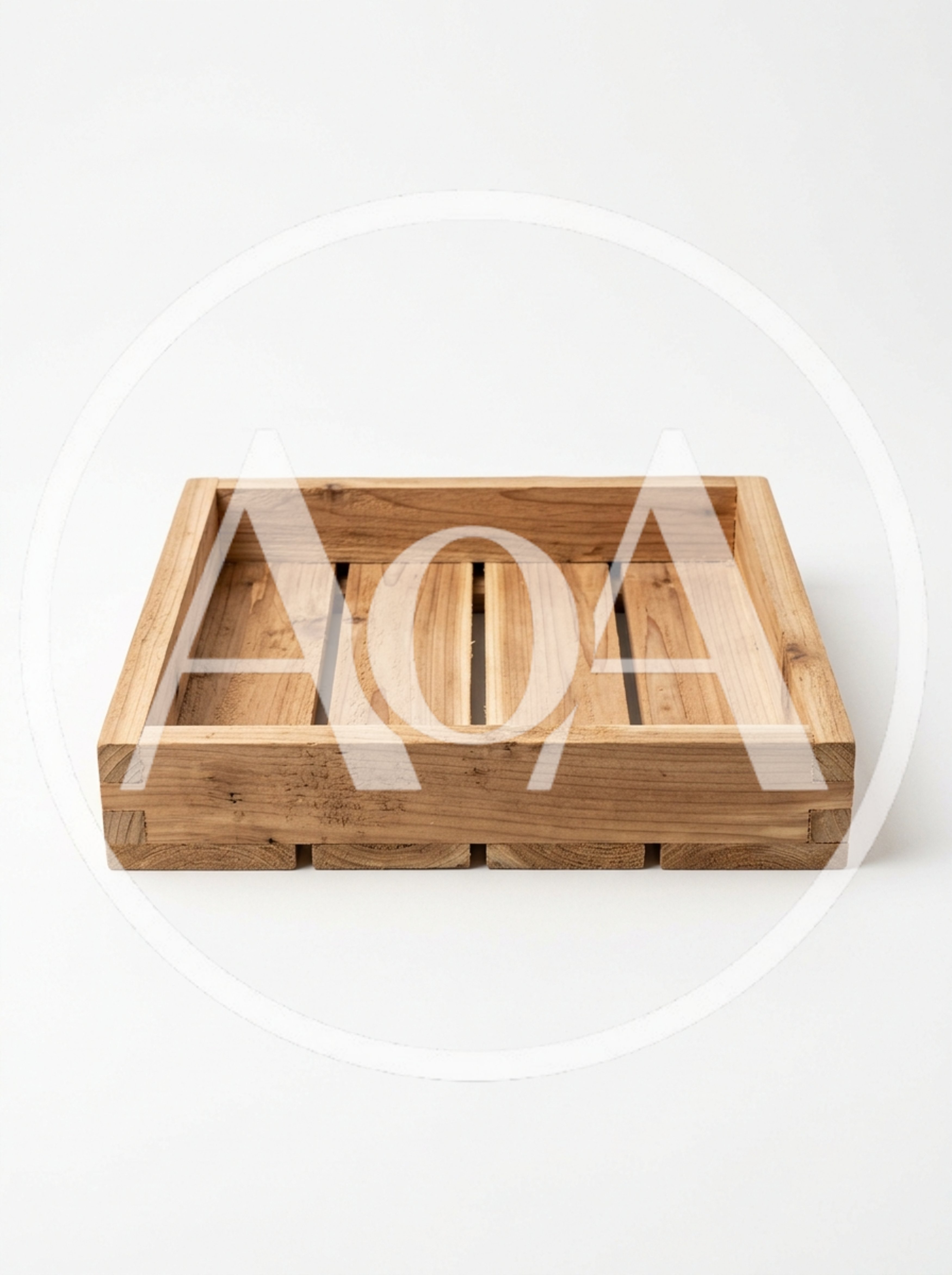 Empty Wooden Crate On White Background