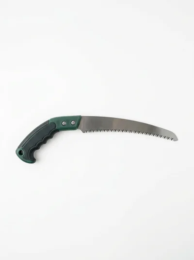 Curved Pruning Saw With Ergonomic Green Handle