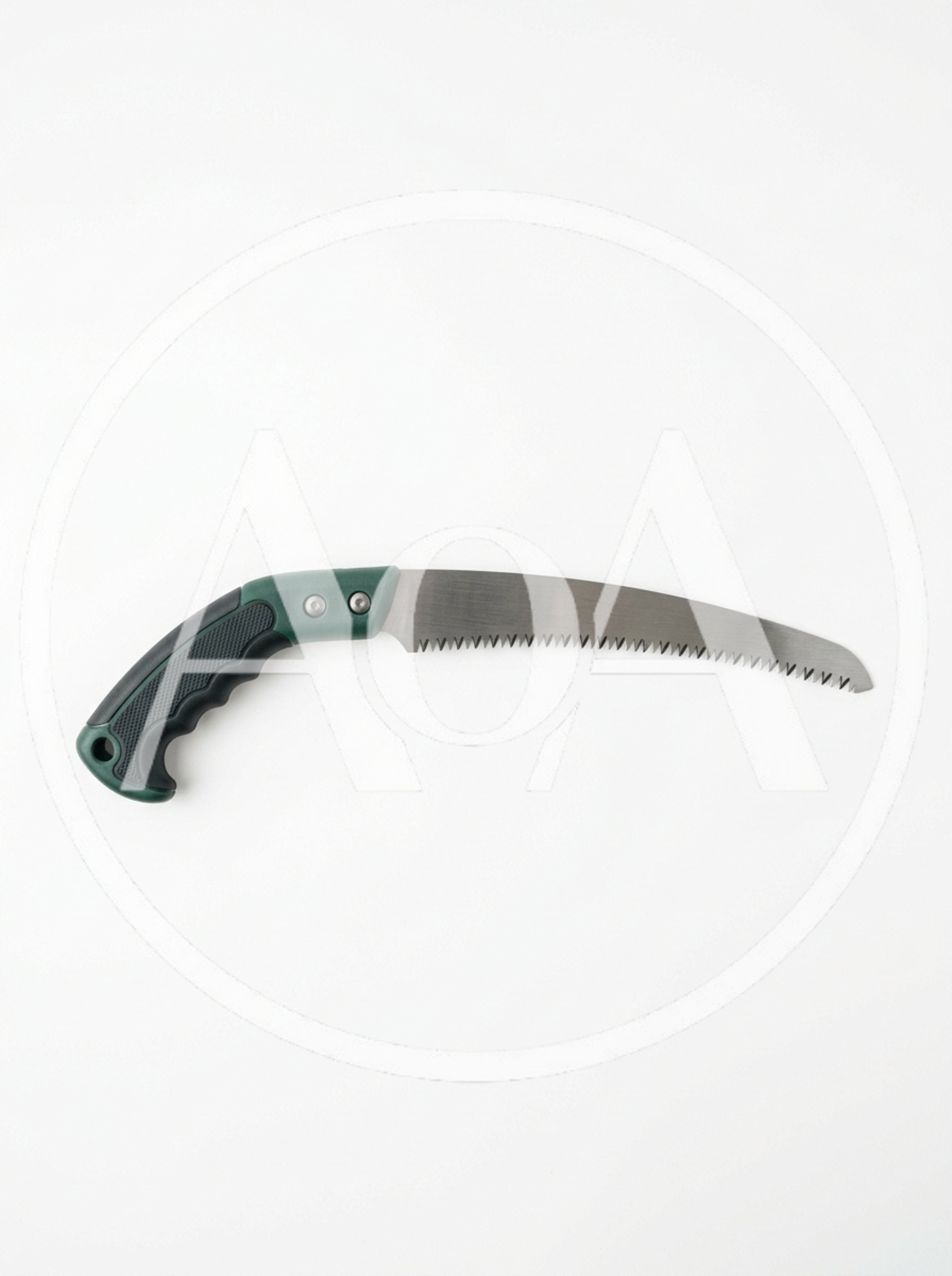 Curved Pruning Saw With Ergonomic Green Handle