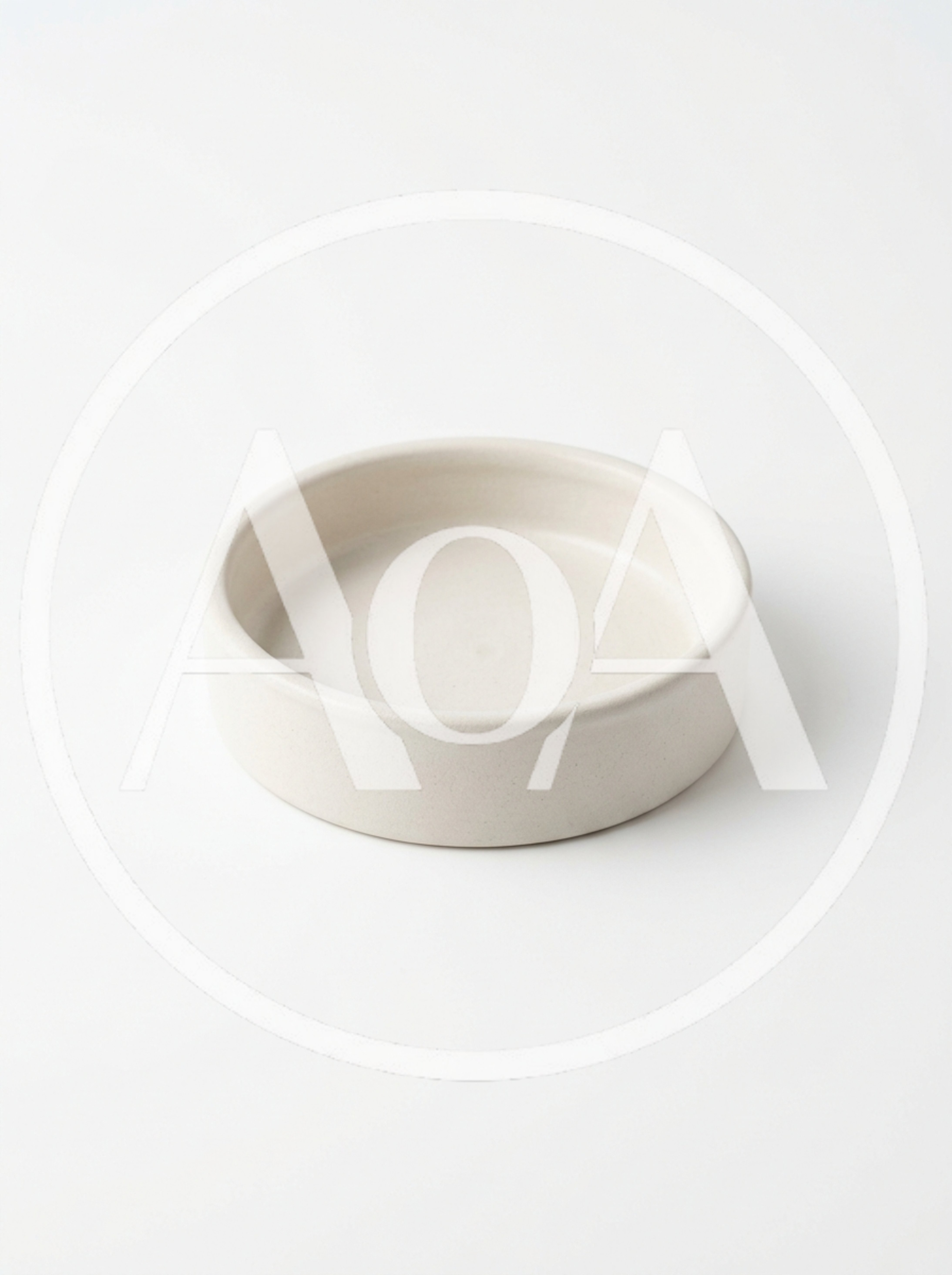 Minimalist Ceramic Bowl On White Background