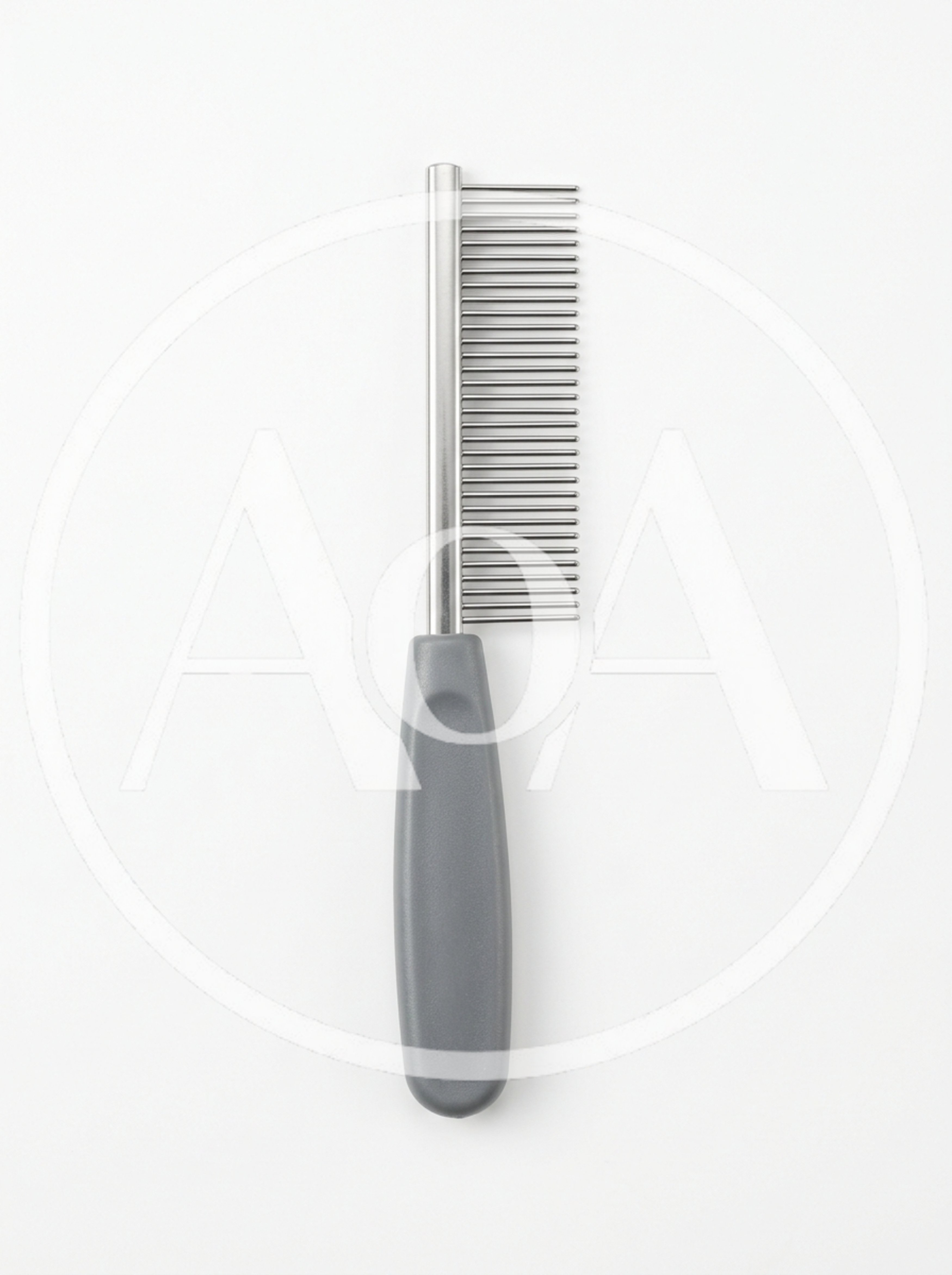 Grooming Comb For Pets With Gray Handle