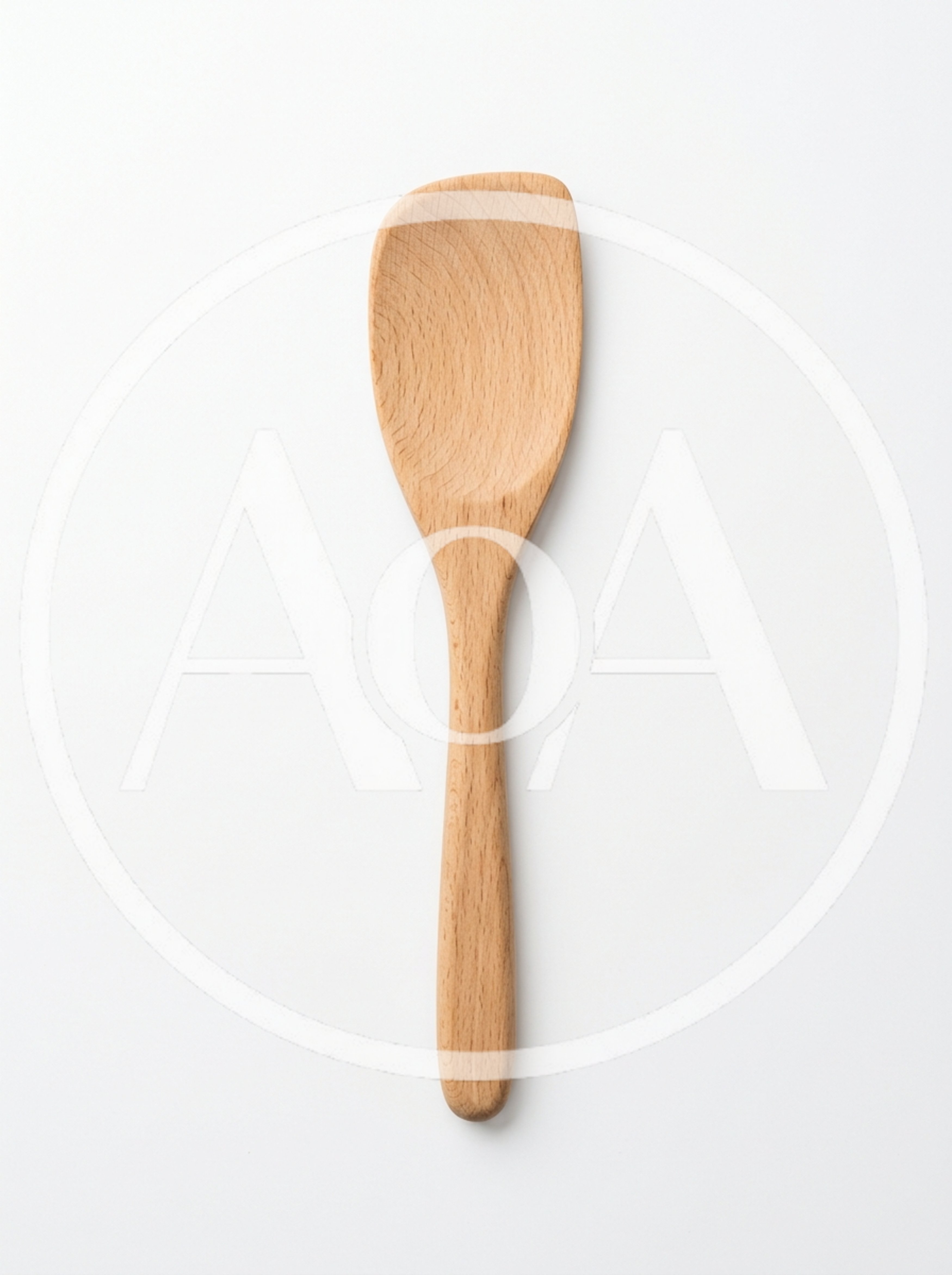 Wooden Spatula Isolated On White Background