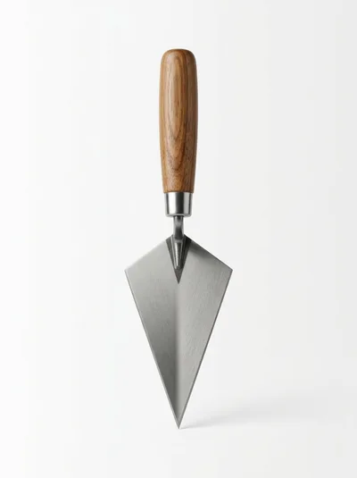 Pointed Masonry Trowel With Wooden Handle