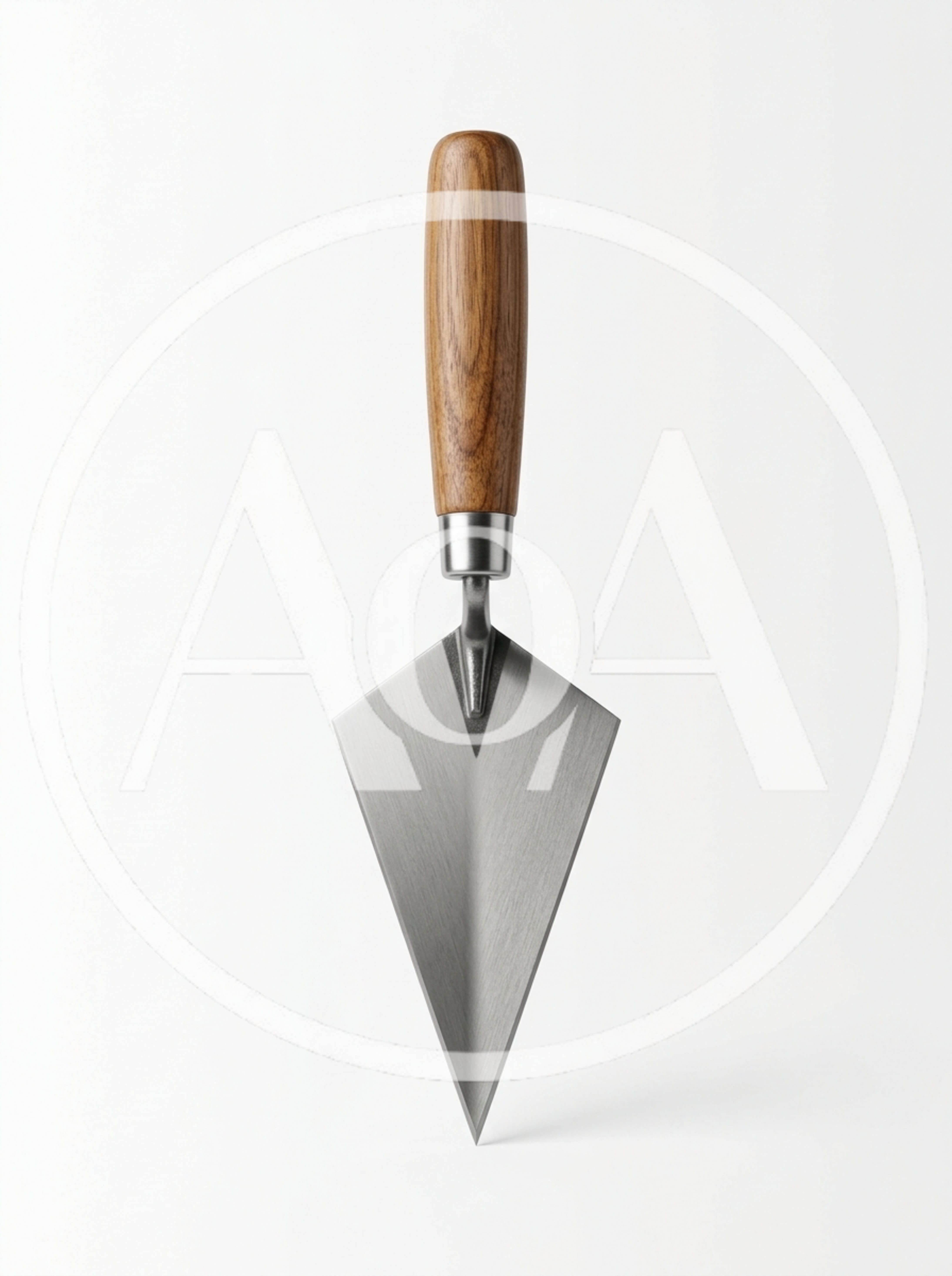 Pointed Masonry Trowel With Wooden Handle