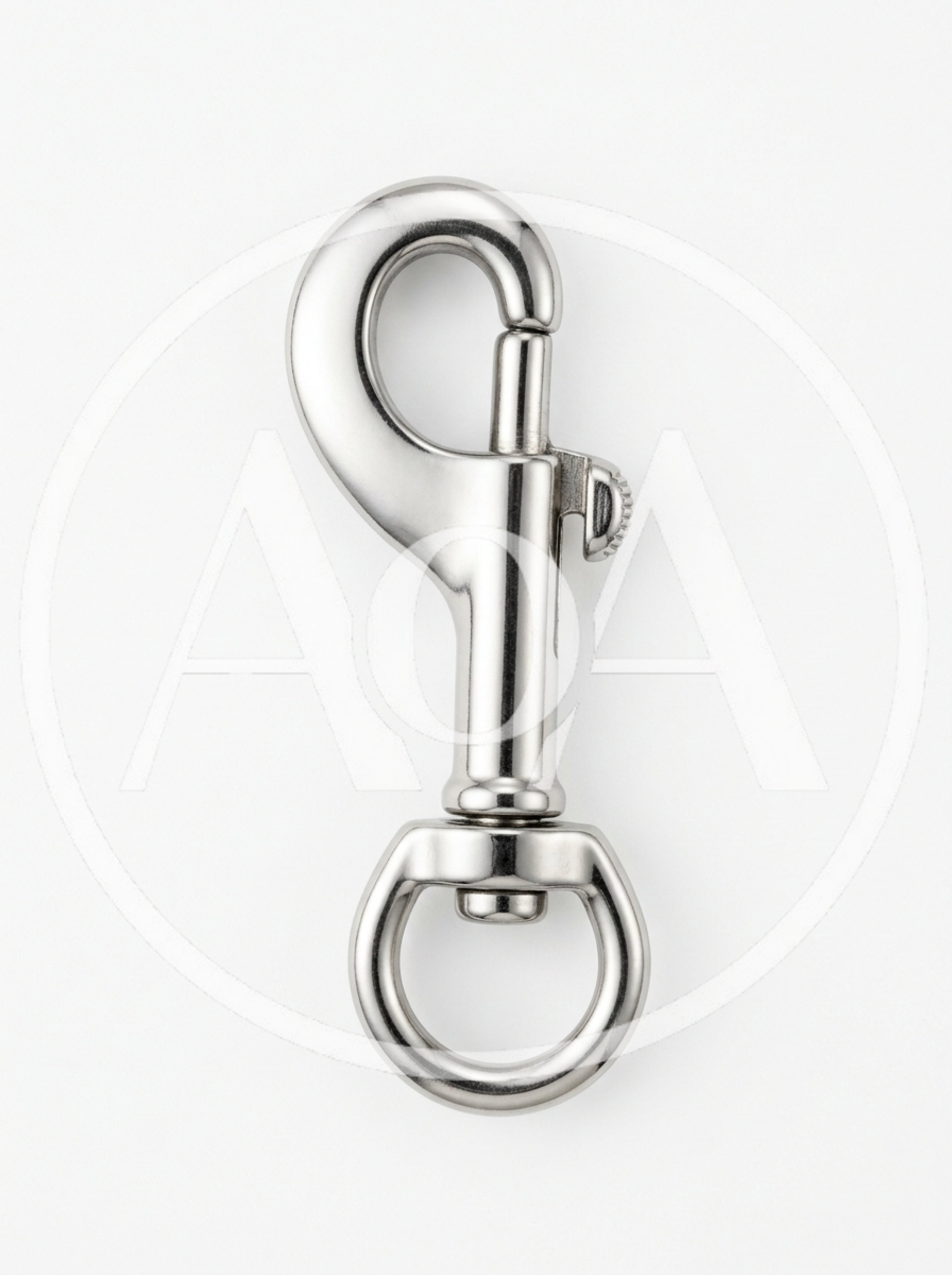 Silver Metal Swivel Snap Hook Isolated