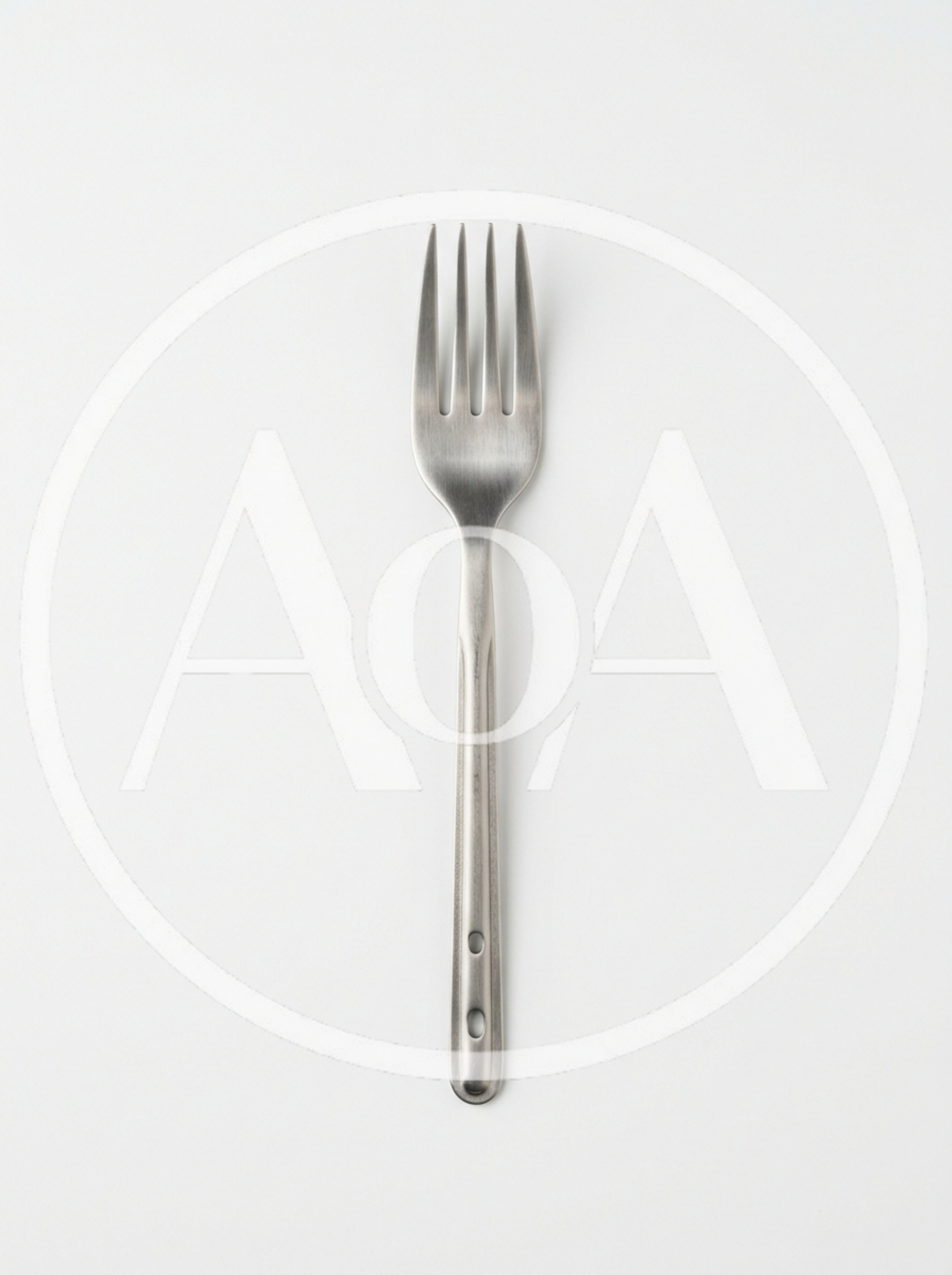 Single Stainless Steel Fork Isolated On White Background
