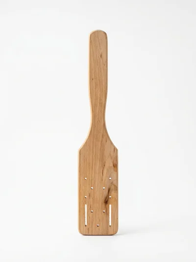 Wooden Spatula With Perforated Design