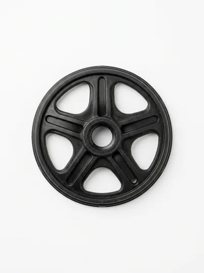 Black Plastic Five Spoke Wheel Component