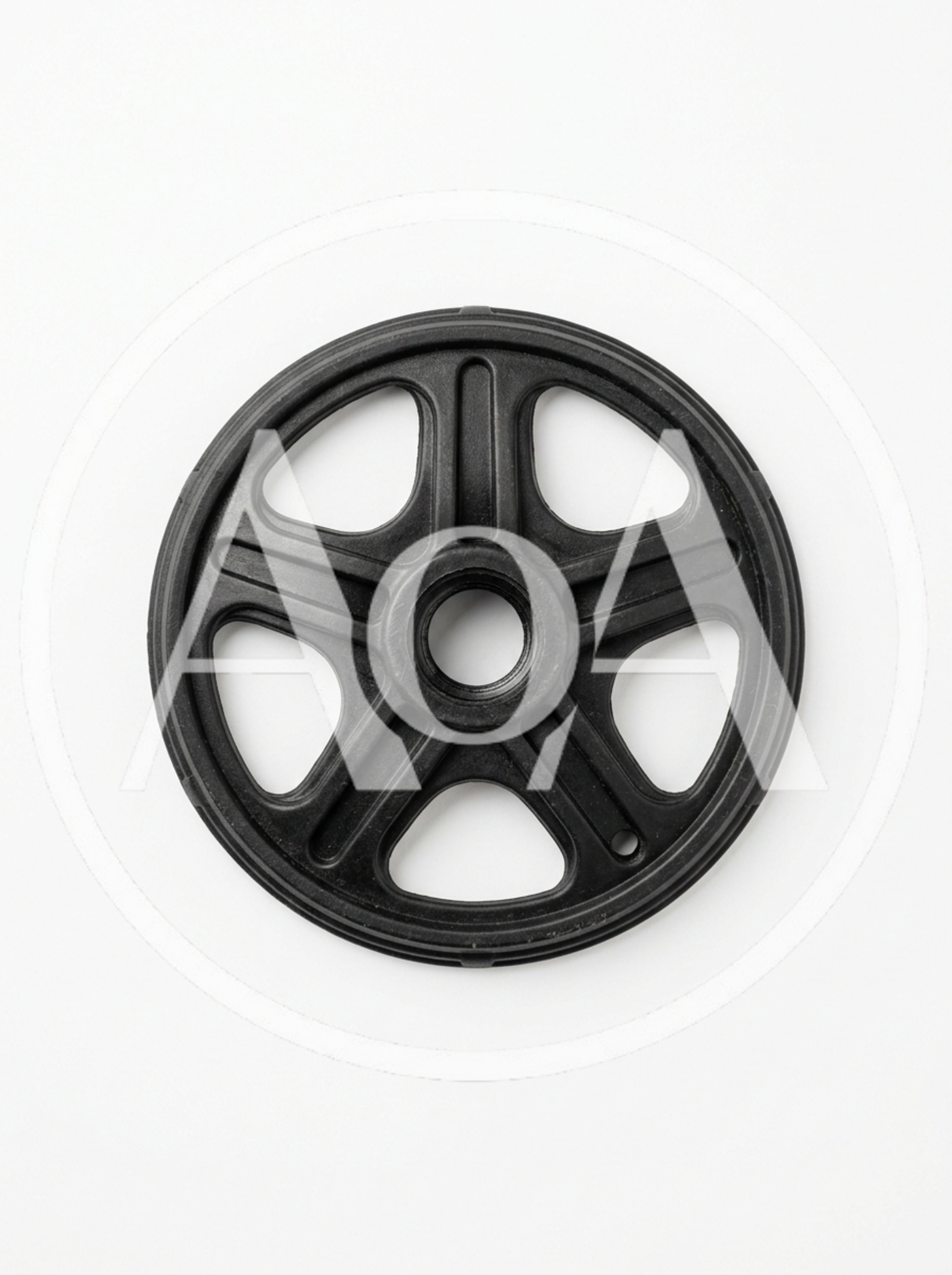 Black Plastic Five Spoke Wheel Component