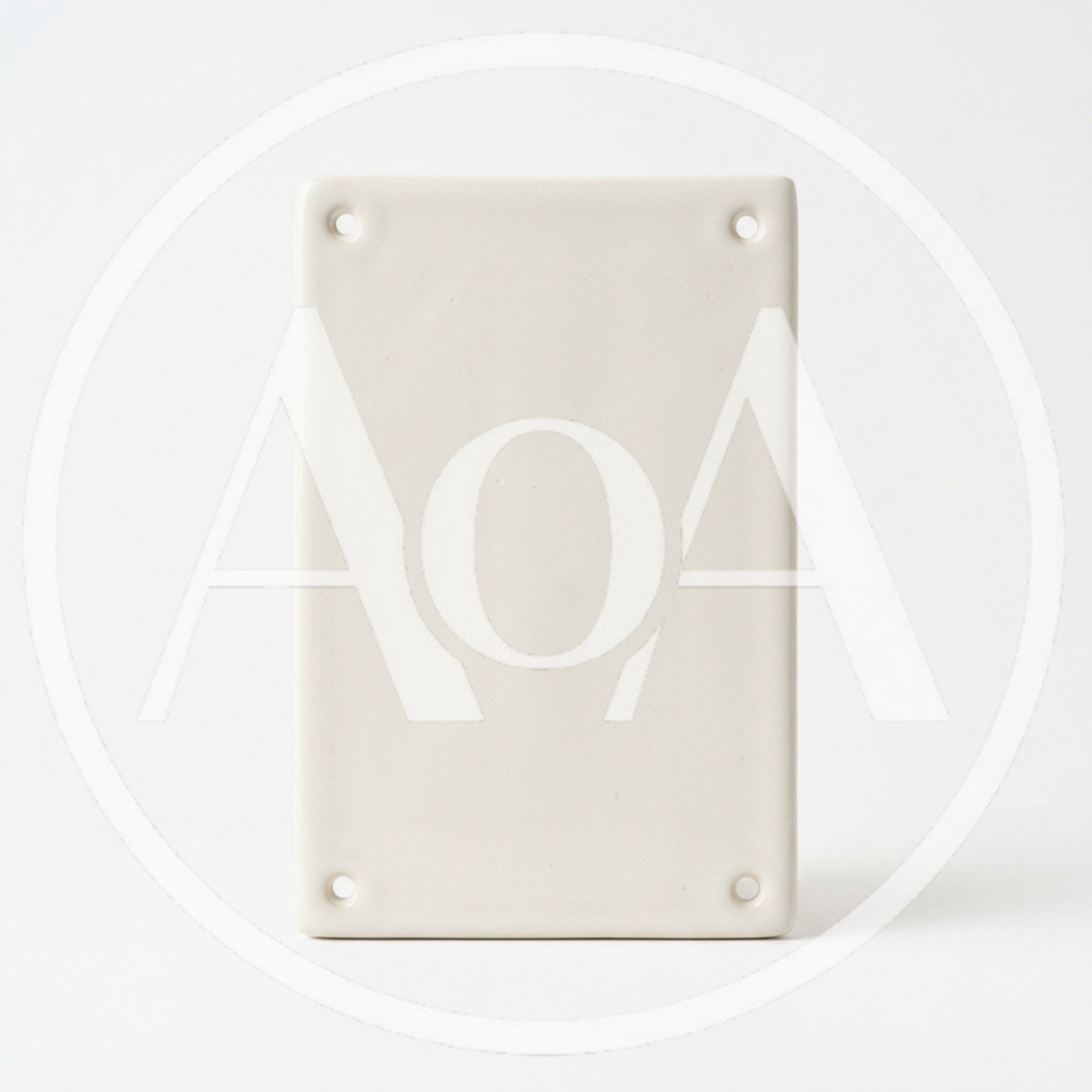 Blank Ceramic Wall Plate With Four Mounting Holes