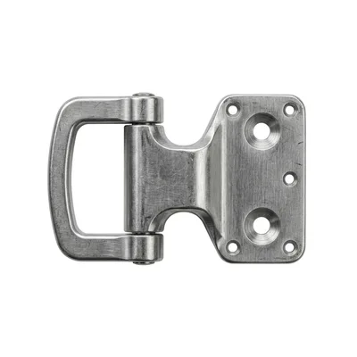 Industrial Stainless Steel Hinge Isolated On White